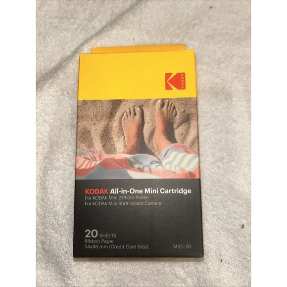 KODAK All-in-One Mini 2 Photo Printer Cartridge 20 Sheets 54x86mm Paper KOD-MC20 - Picture 1 of 2